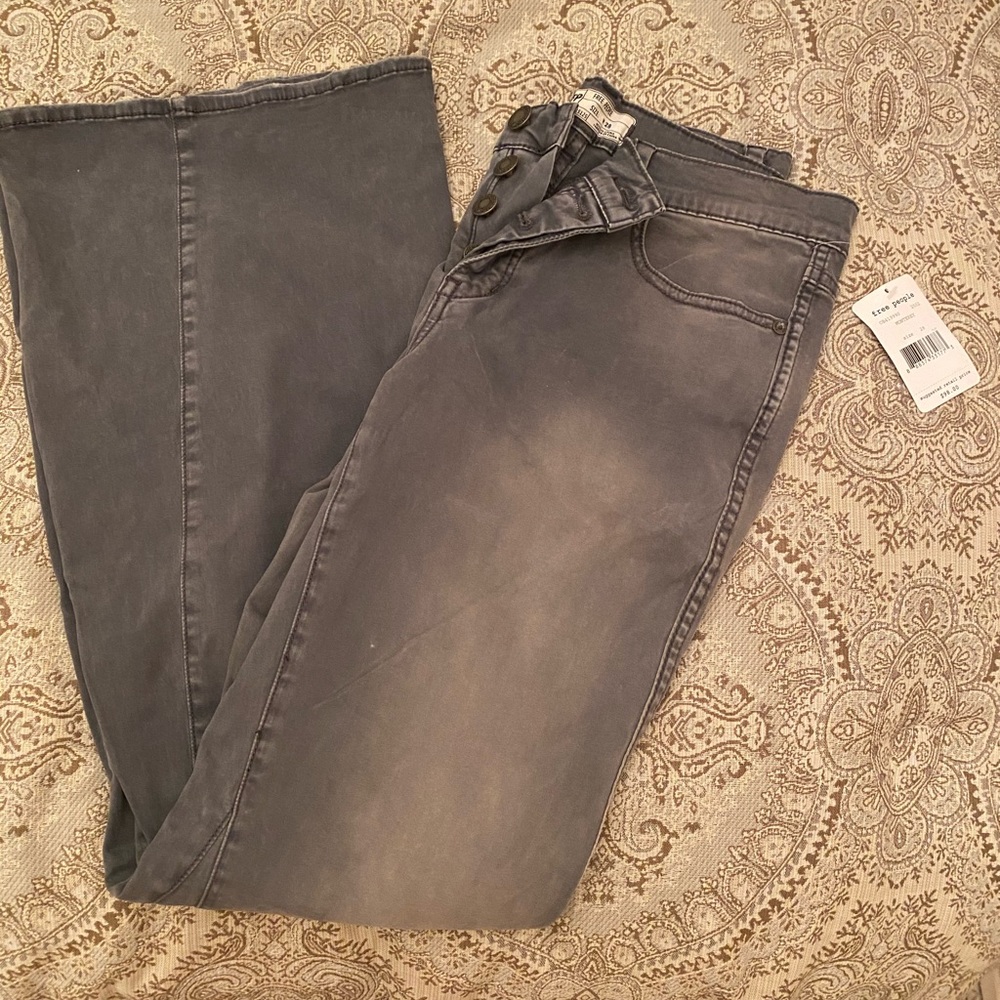 Free people gray bell bottoms
